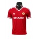 Camisola Manchester United Retro Equipamento Primeiro 1986 Manga Curta